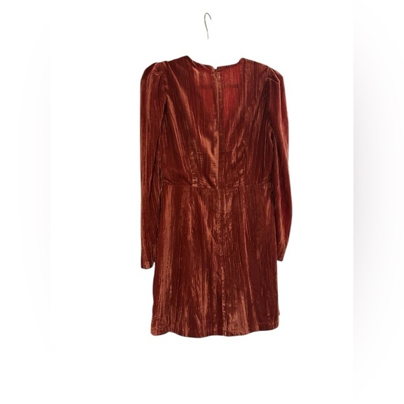 ADELYN RAE Priscilla Wrap Dress Faux Wrap Velvet Minidress - Picture 4 of 10